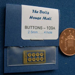 'A' Button Set ....2.5mm....4 Holes